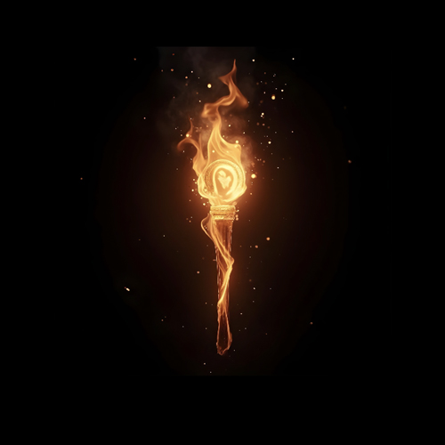 fiery-torch-on-black-field